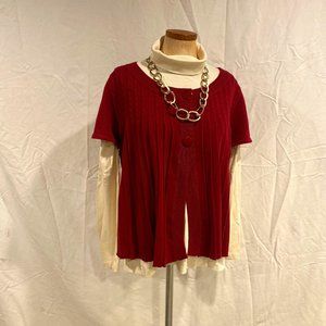 Cranberry pleated top 🍒